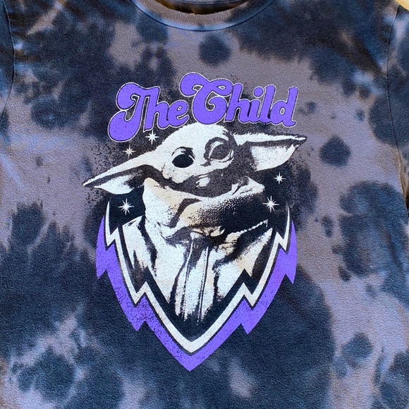 Star Wars VFIFTHSUN Men M Black/Grey/Purple Tye-Dye “The Child” Short-Sleeve Tee - Picture 3 of 5